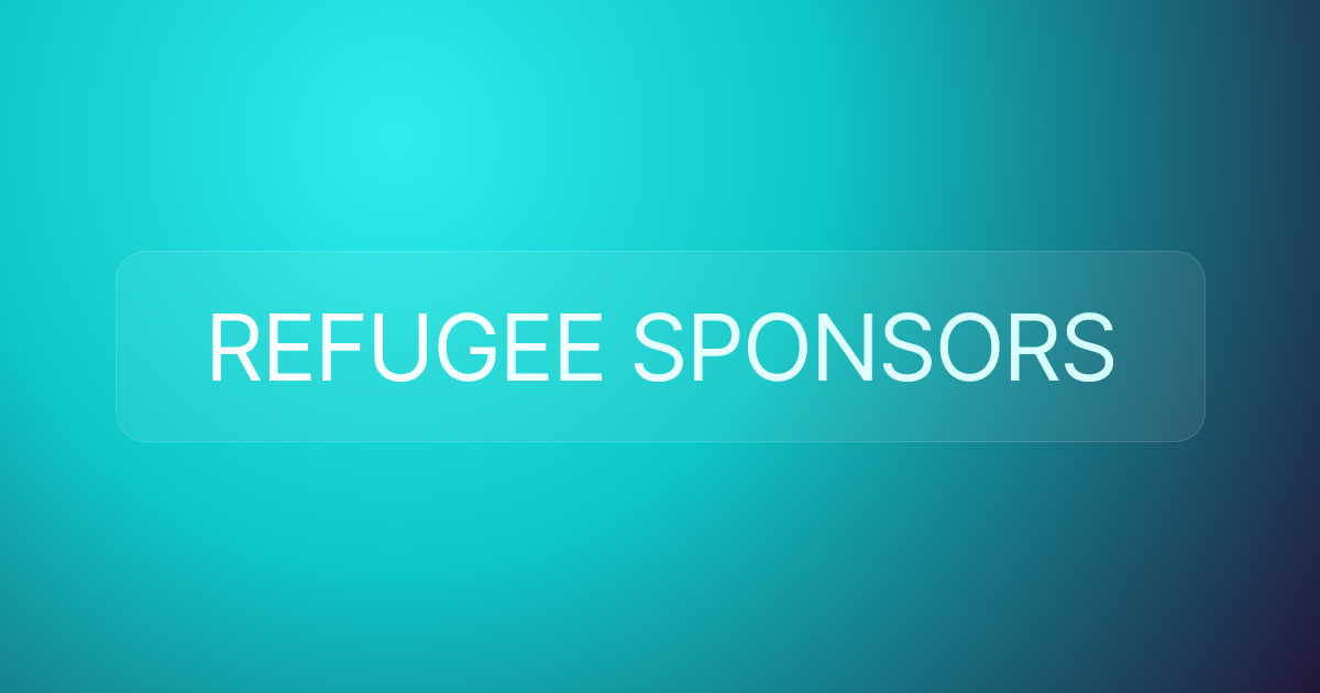REFUGEE SPONSORS