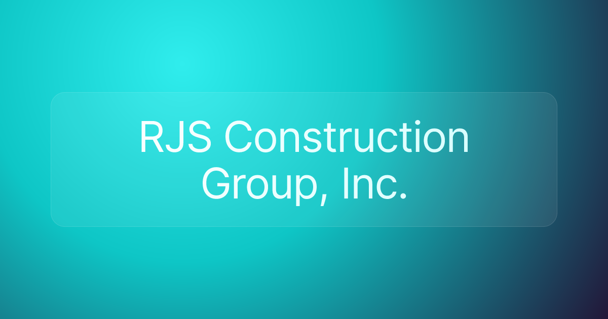 RJS Construction Group, Inc.