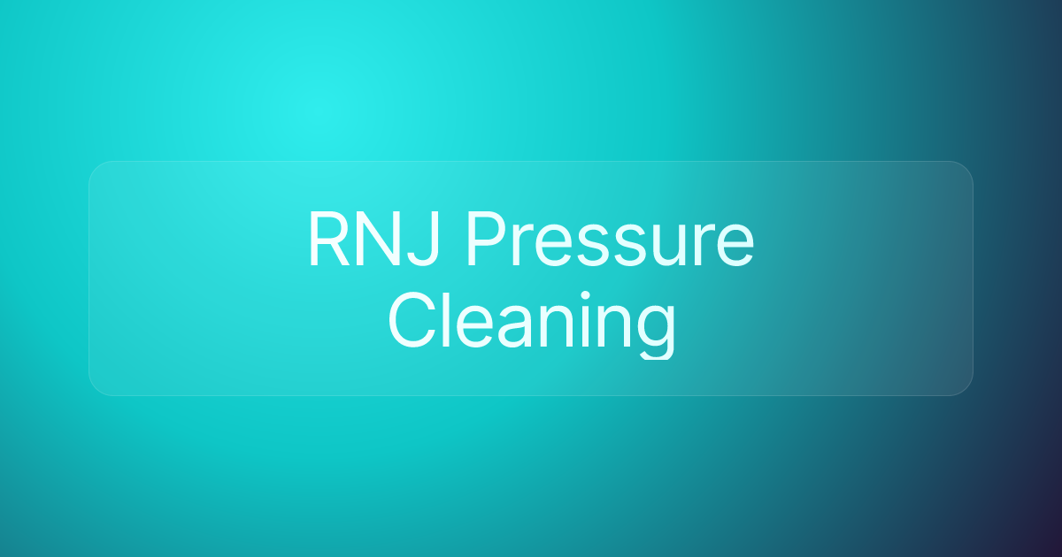 RNJ Pressure Cleaning