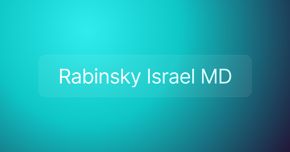 Rabinsky Israel MD