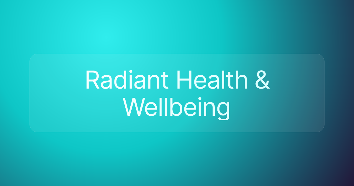Radiant Health & Wellbeing