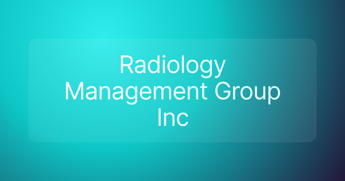 Radiology Management Group Inc