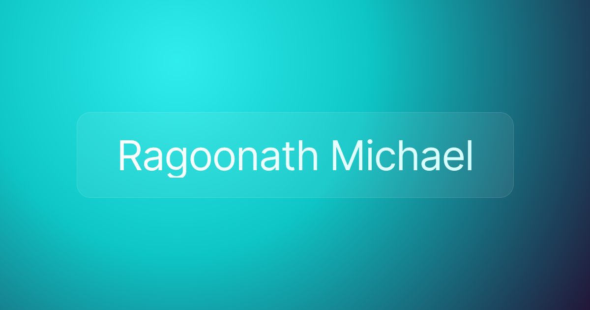 Ragoonath Michael