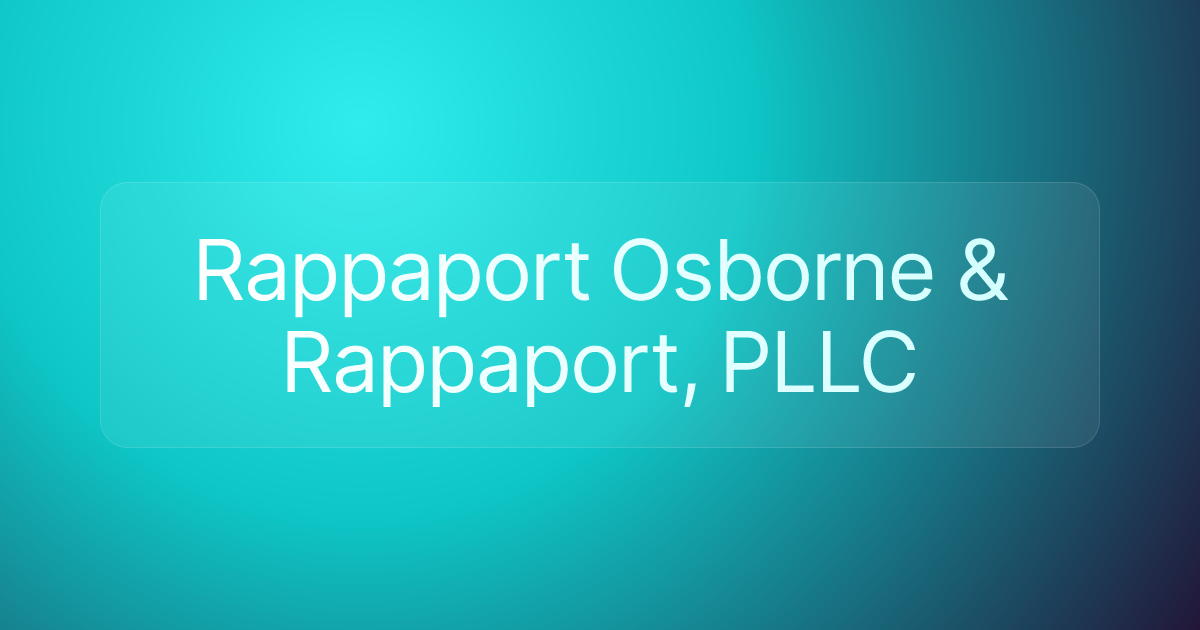 Rappaport Osborne & Rappaport, PLLC
