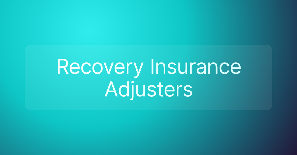 Recovery Insurance Adjusters