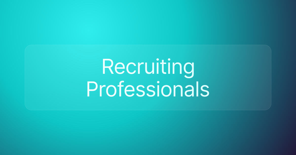 Recruiting Professionals