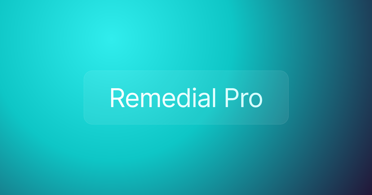 Remedial Pro