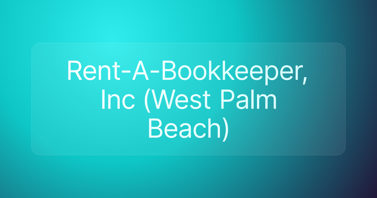 Rent-A-Bookkeeper, Inc (West Palm Beach)