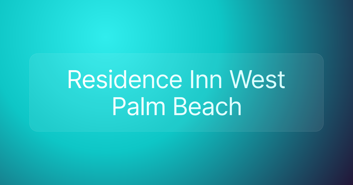 Residence Inn West Palm Beach