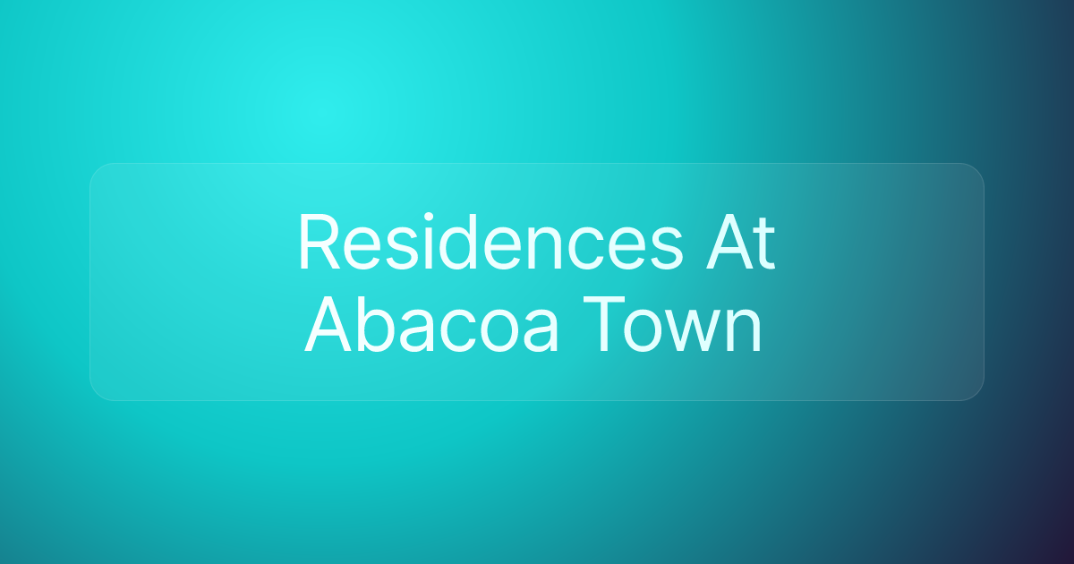 Residences At Abacoa Town