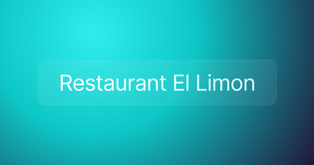 Restaurant El Limon