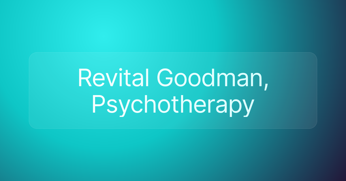 Revital Goodman, Psychotherapy