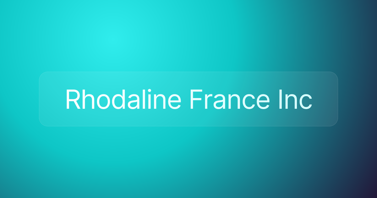 Rhodaline France Inc