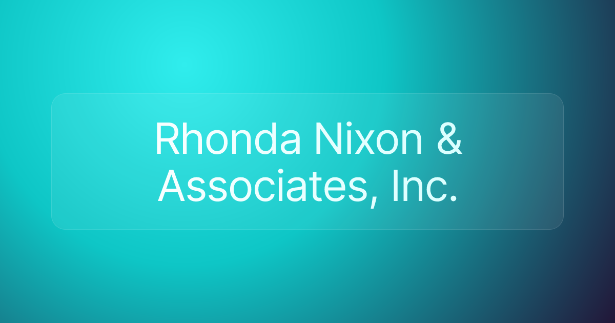 Rhonda Nixon & Associates, Inc.