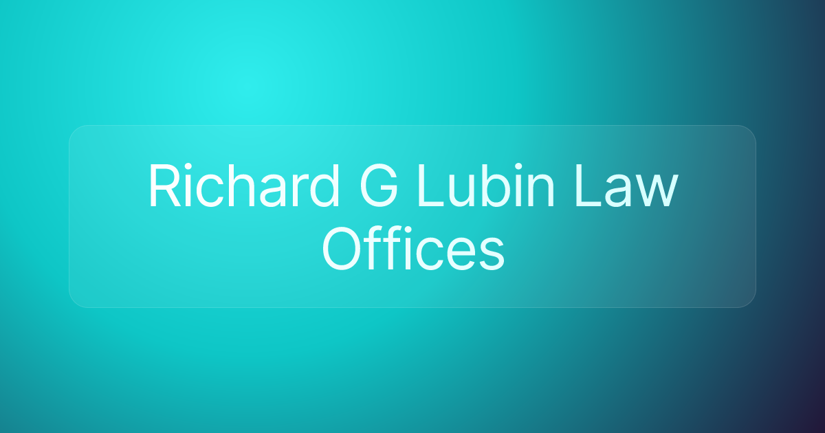 Richard G Lubin Law Offices