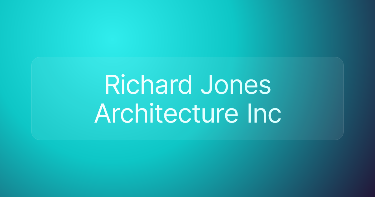 Richard Jones Architecture Inc