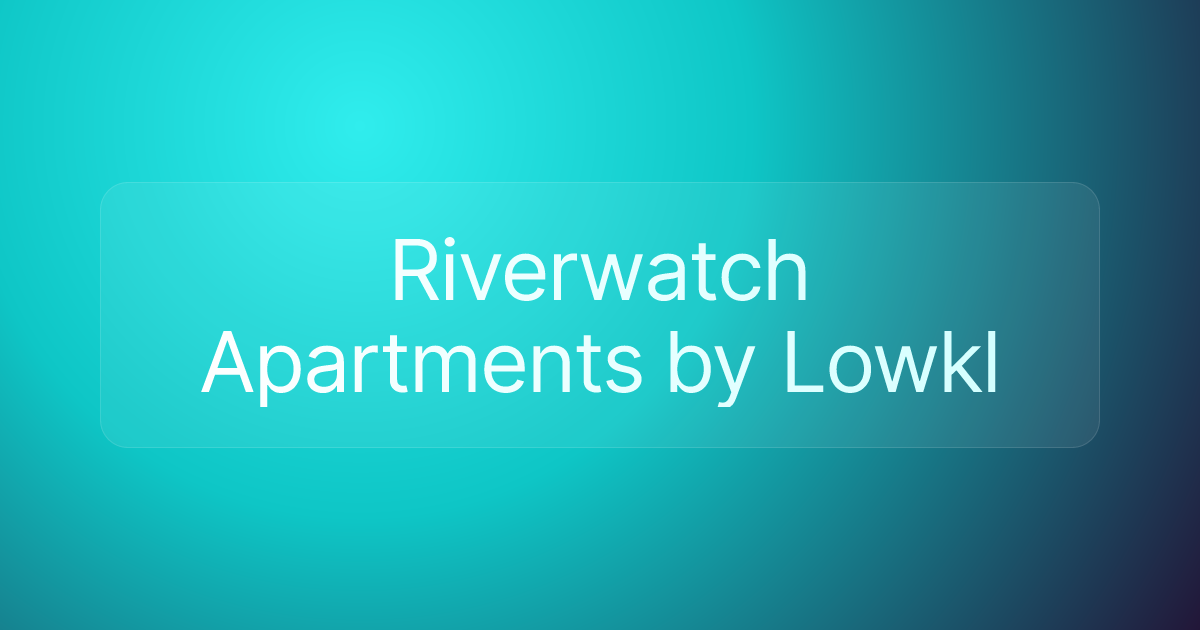 Riverwatch Apartments by Lowkl