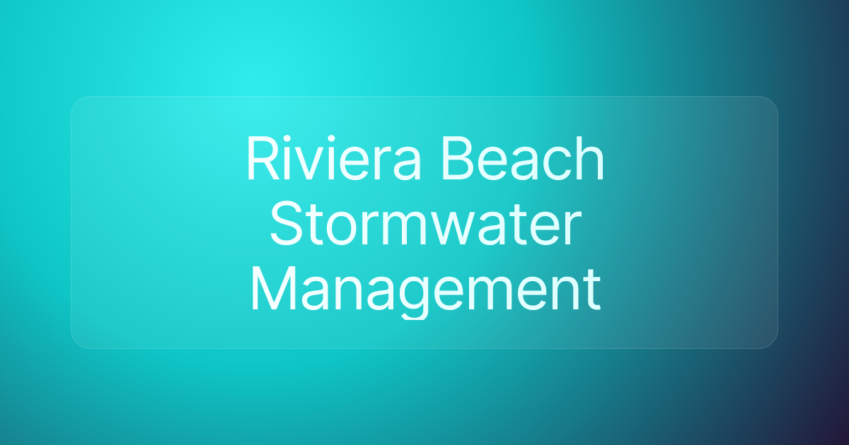 Riviera Beach Stormwater Management
