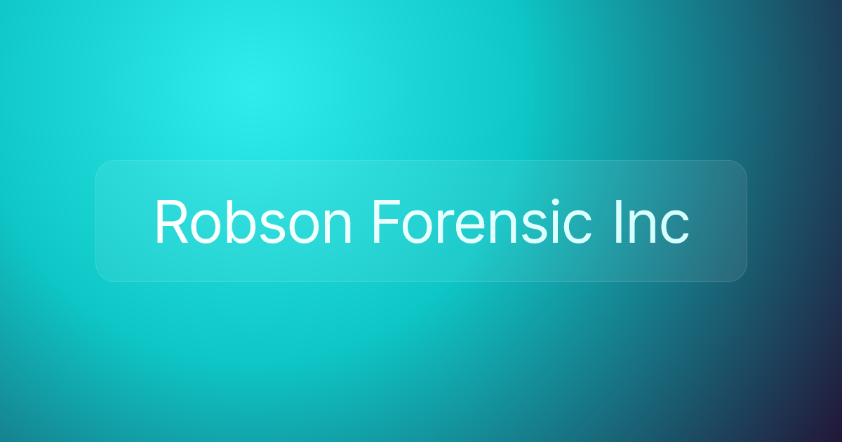 Robson Forensic Inc