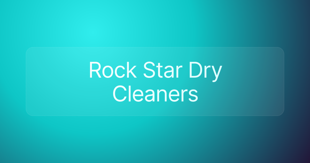 Rock Star Dry Cleaners