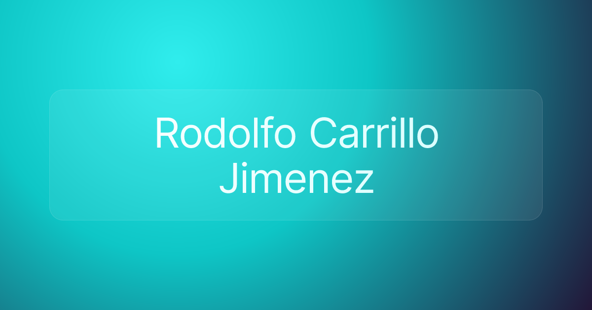 Rodolfo Carrillo Jimenez
