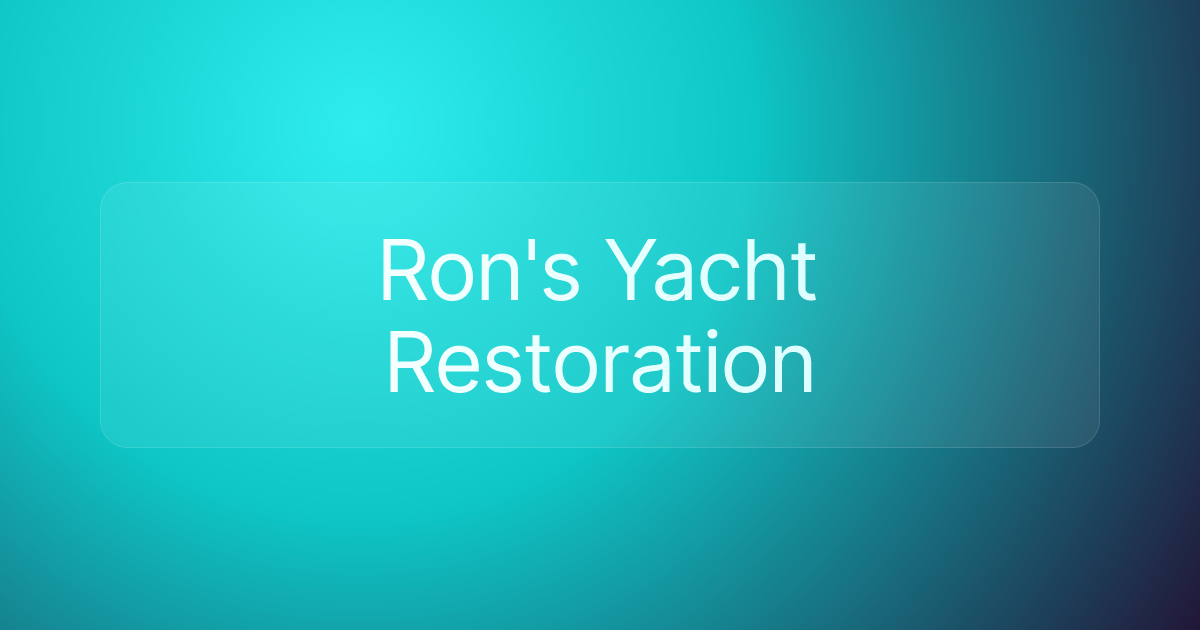 Ron's Yacht Restoration