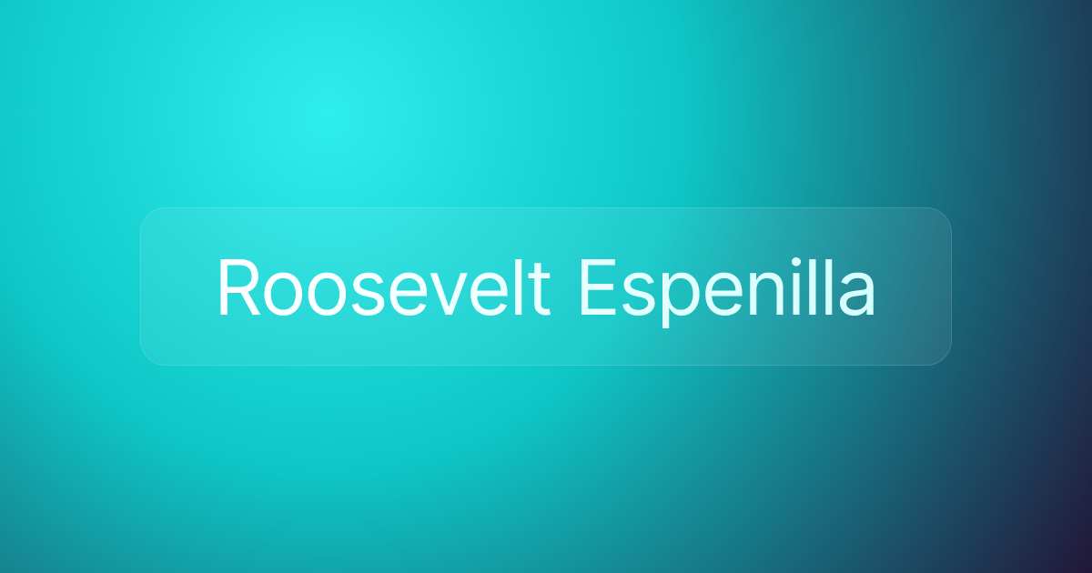 Roosevelt Espenilla