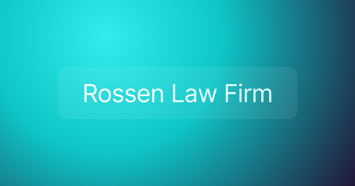 Rossen Law Firm