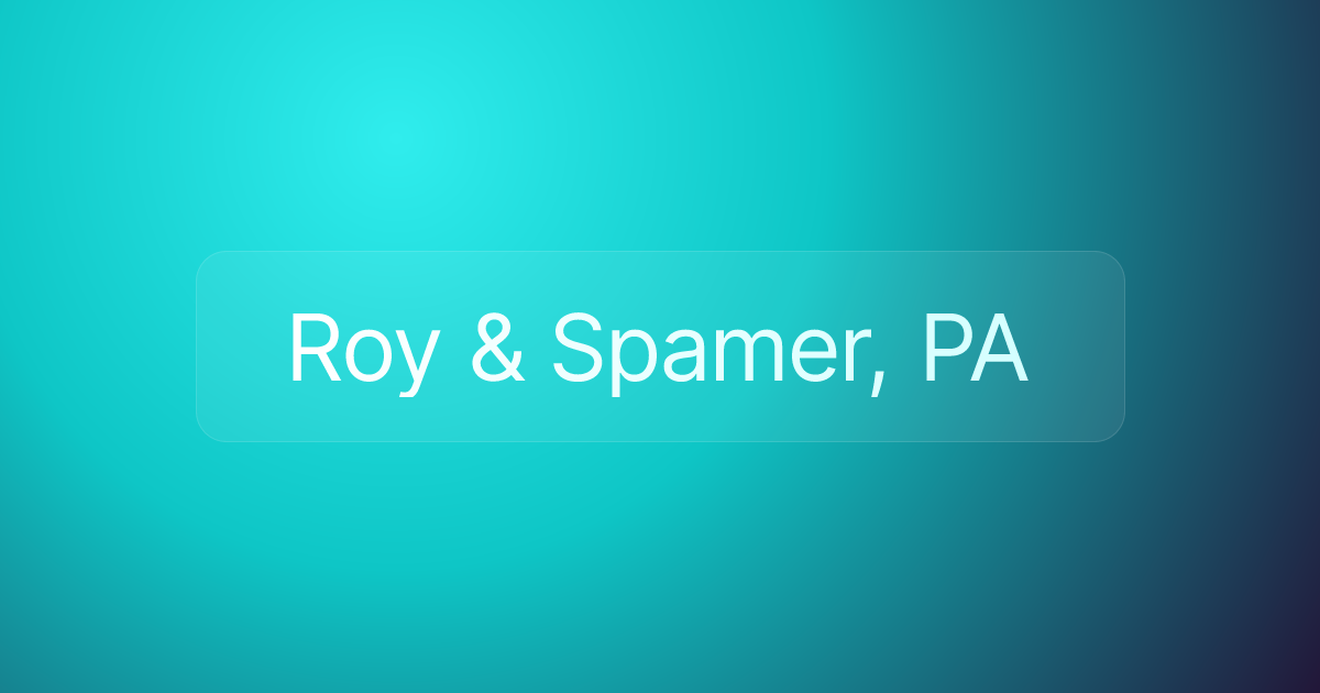 Roy & Spamer, PA