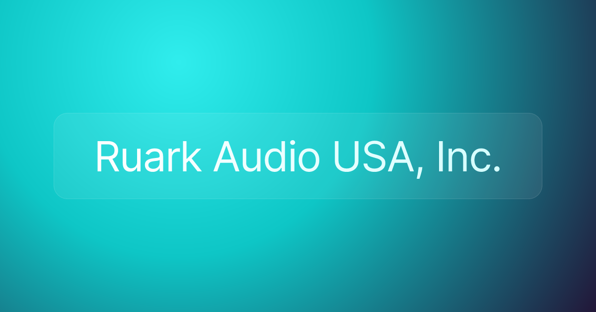 Ruark Audio USA, Inc.