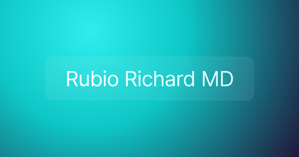 Rubio Richard MD