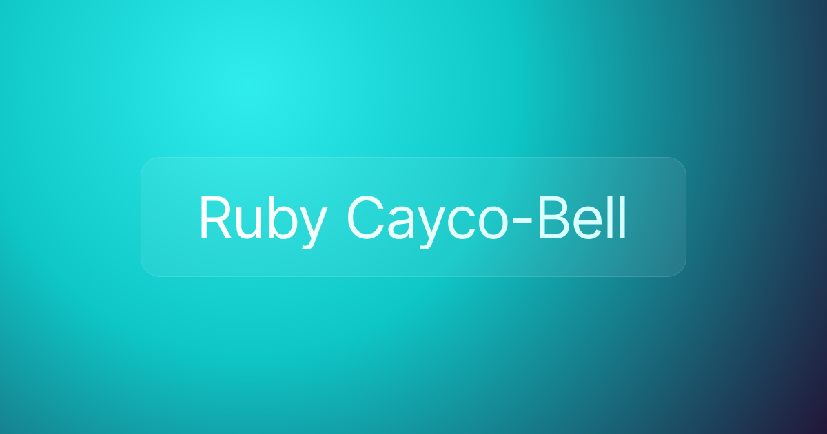 Ruby Cayco-Bell