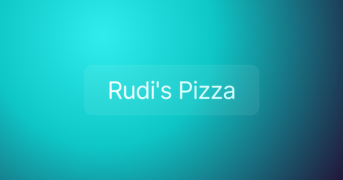 Rudi's Pizza