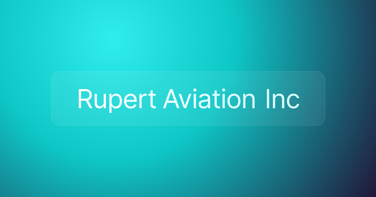 Rupert Aviation Inc