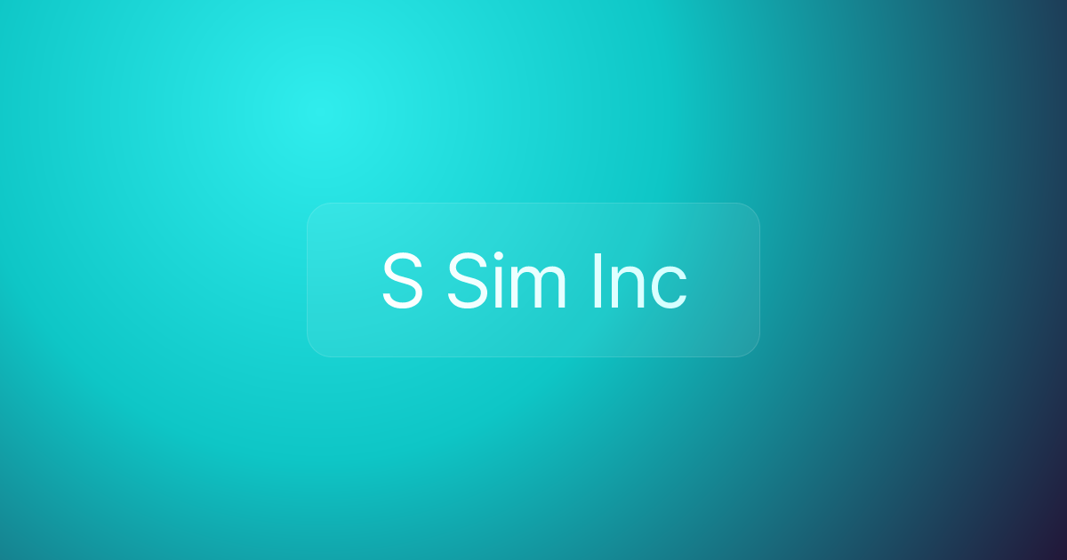 S Sim Inc