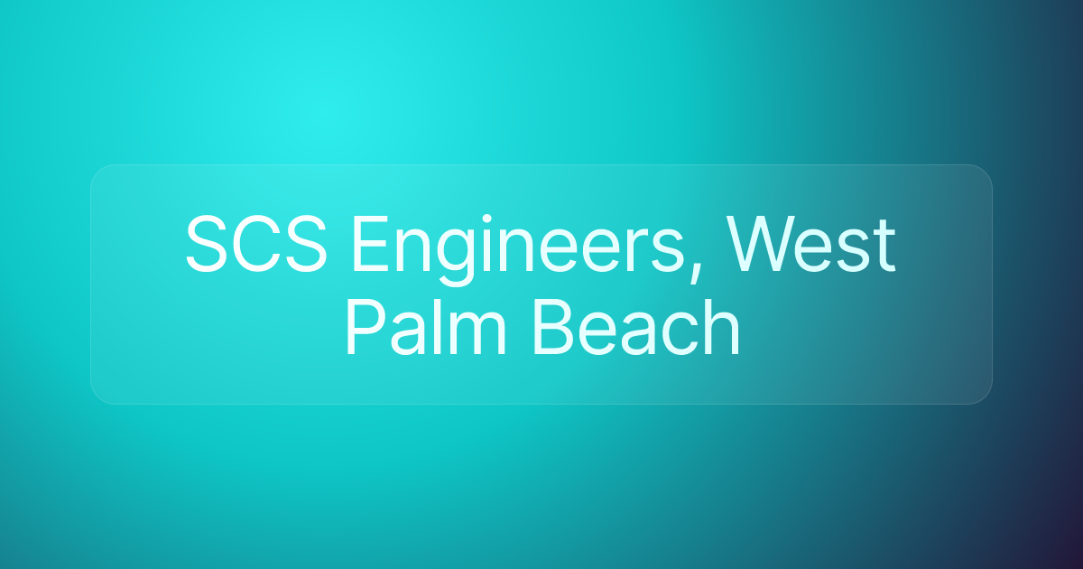 SCS Engineers, West Palm Beach