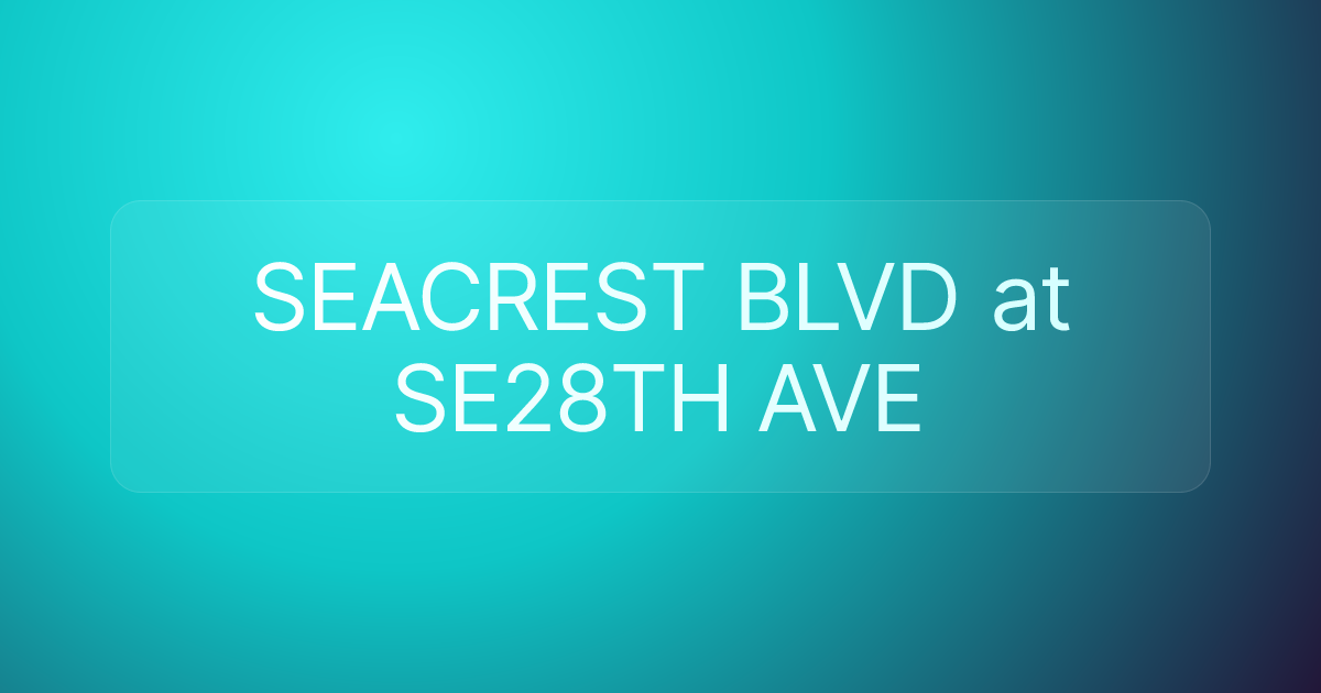 SEACREST BLVD at SE28TH AVE