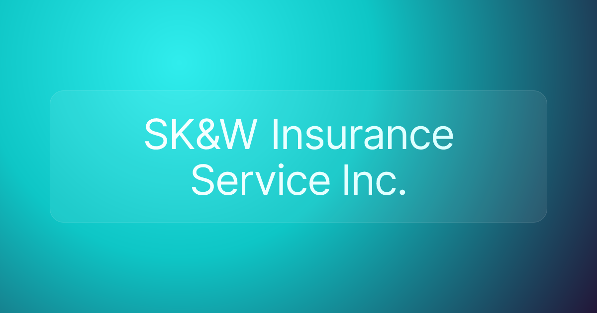 SK&W Insurance Service Inc.
