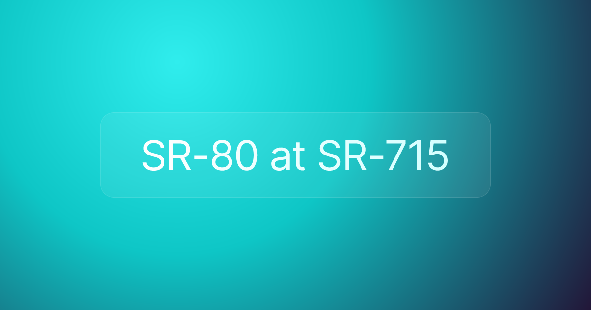 SR-80 at SR-715