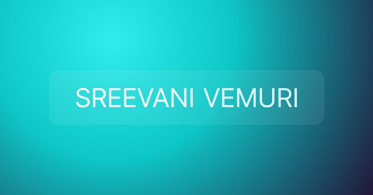 SREEVANI VEMURI