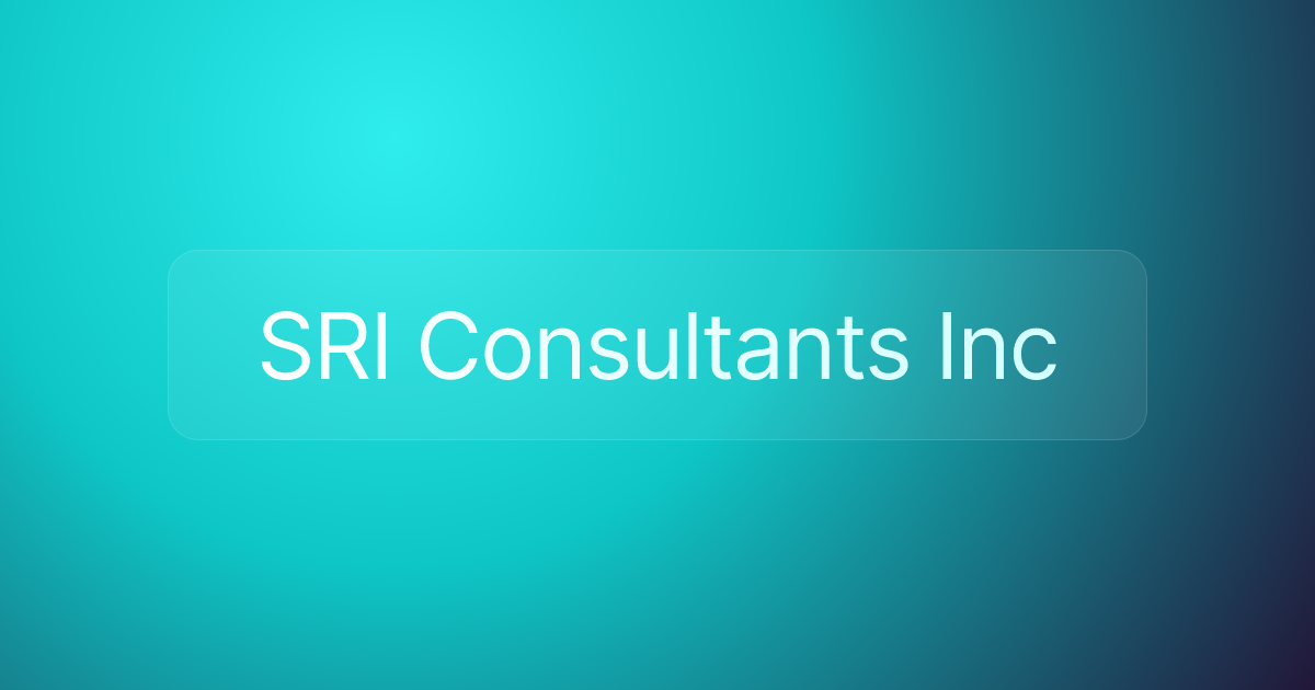 SRI Consultants Inc