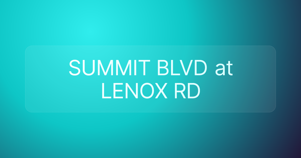 SUMMIT BLVD at LENOX RD