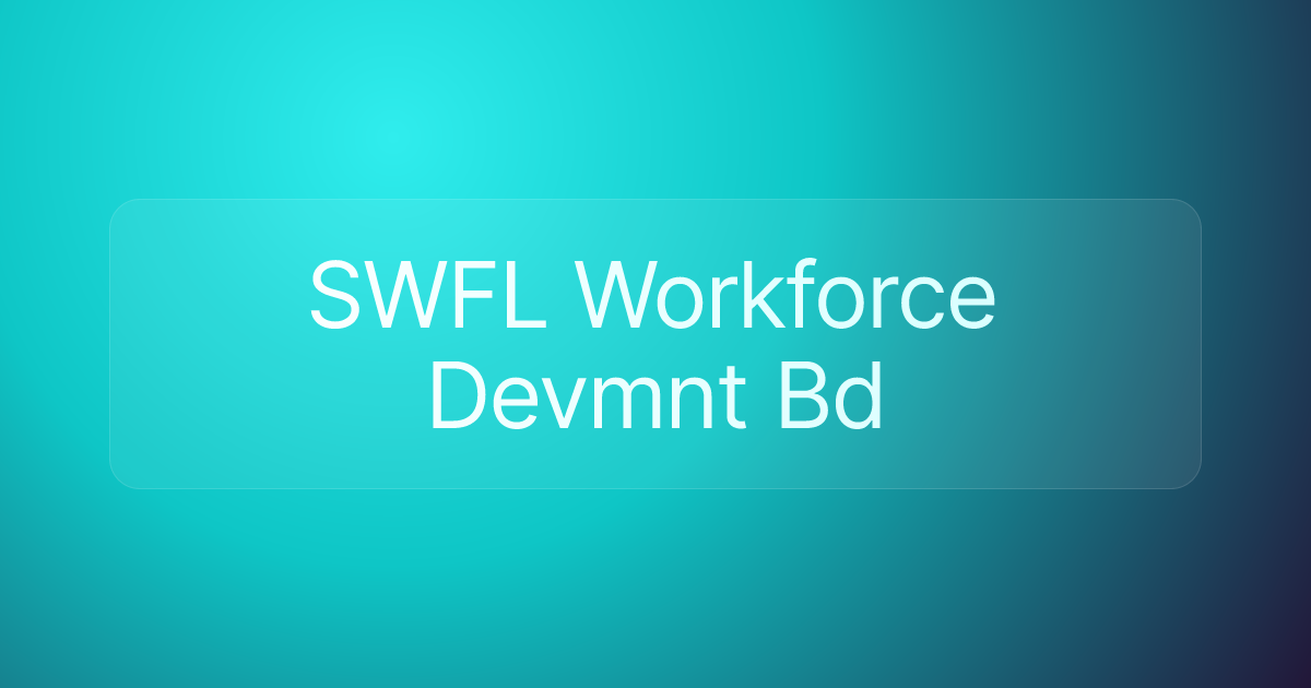 SWFL Workforce Devmnt Bd