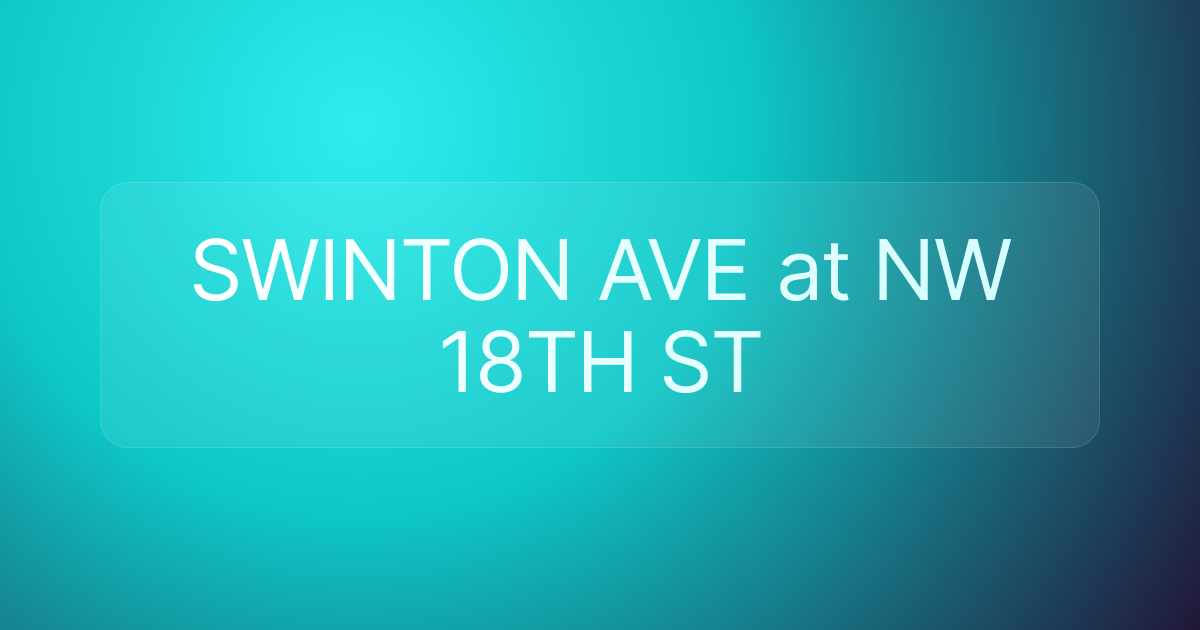 SWINTON AVE at NW 18TH ST