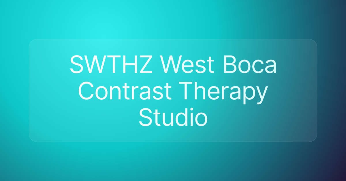 SWTHZ West Boca Contrast Therapy Studio