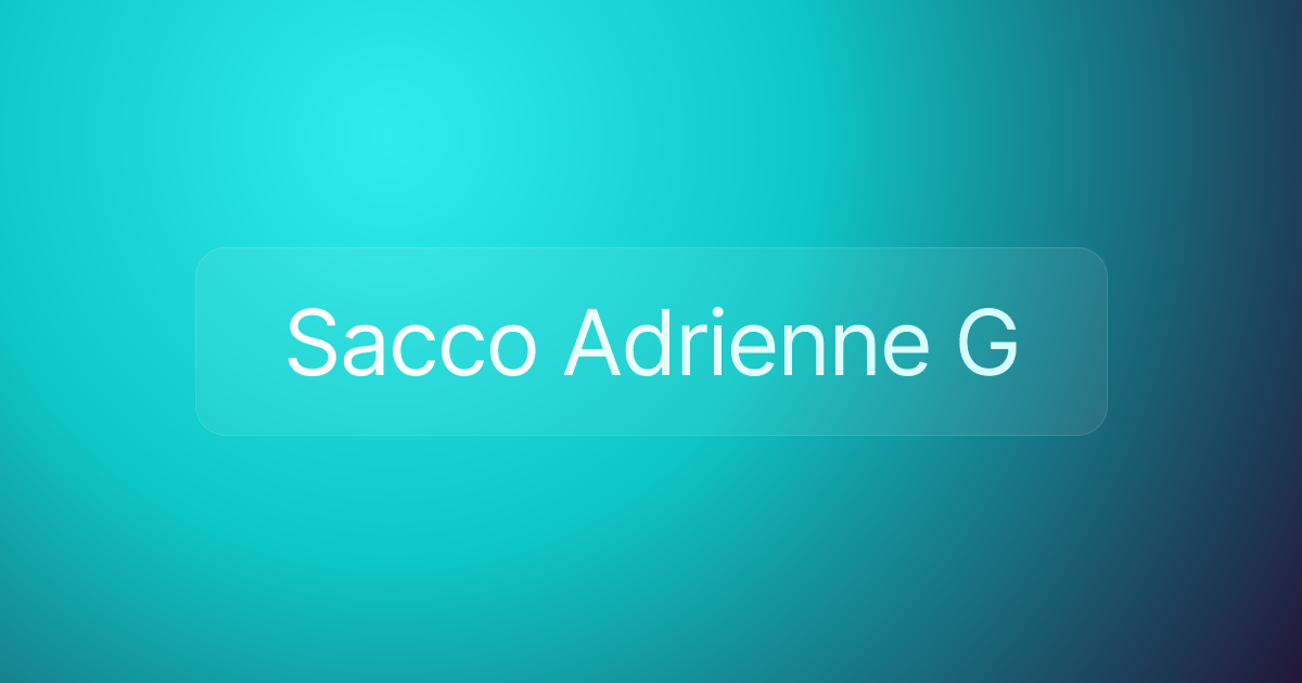 Sacco Adrienne G