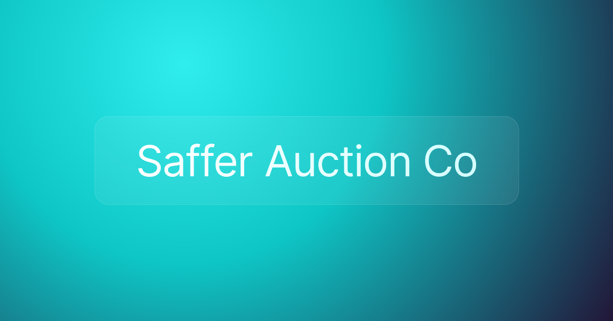 Saffer Auction Co