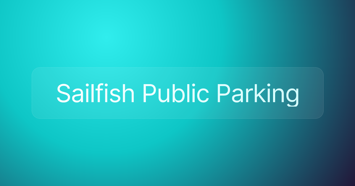 Sailfish Public Parking