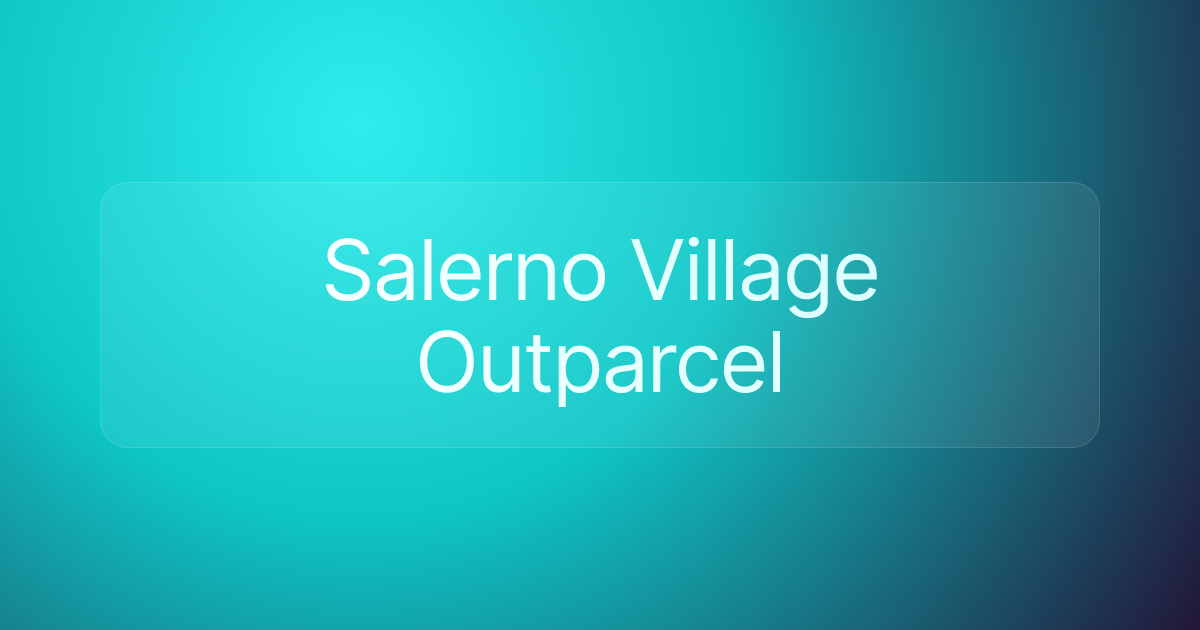 Salerno Village Outparcel