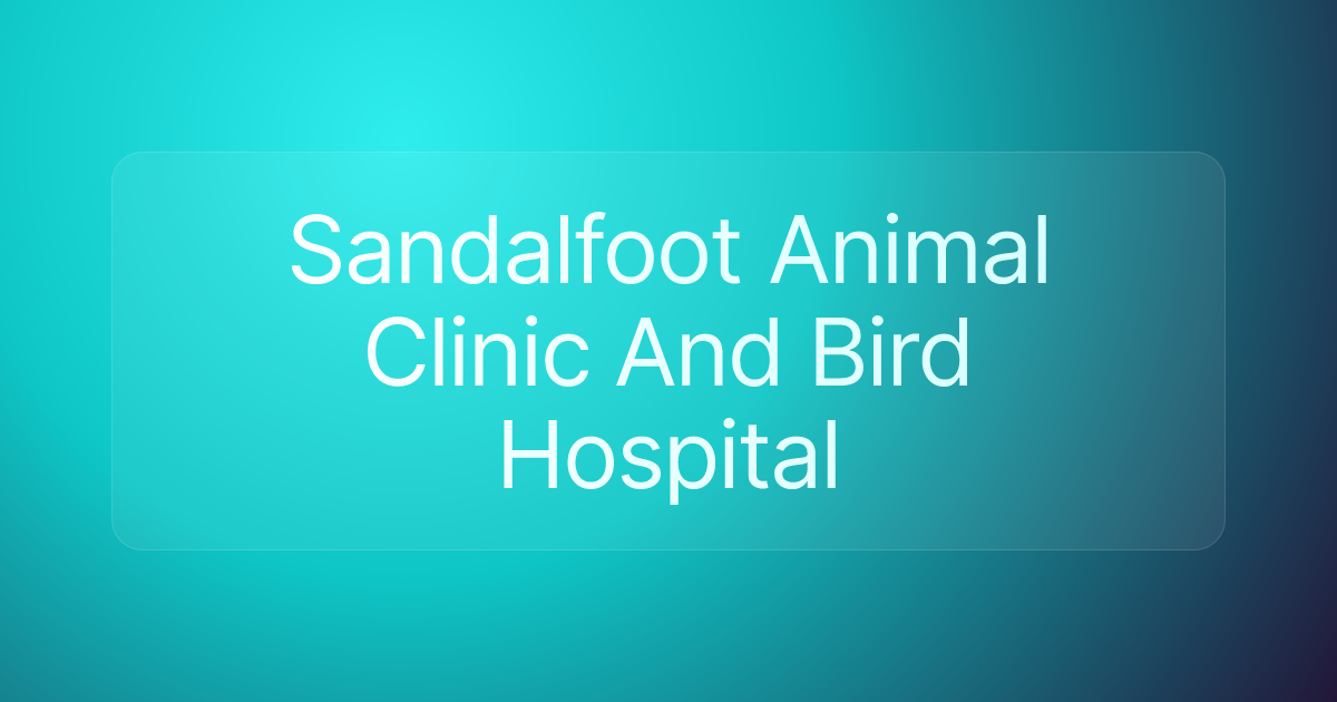 Sandalfoot Animal Clinic And Bird Hospital